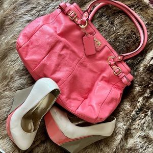Authentic coral color Coach purse!